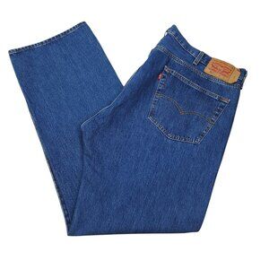 Levis Mens 501 Original Button-Fly Jeans W44 L34 100% Cotton Relaxed Classic